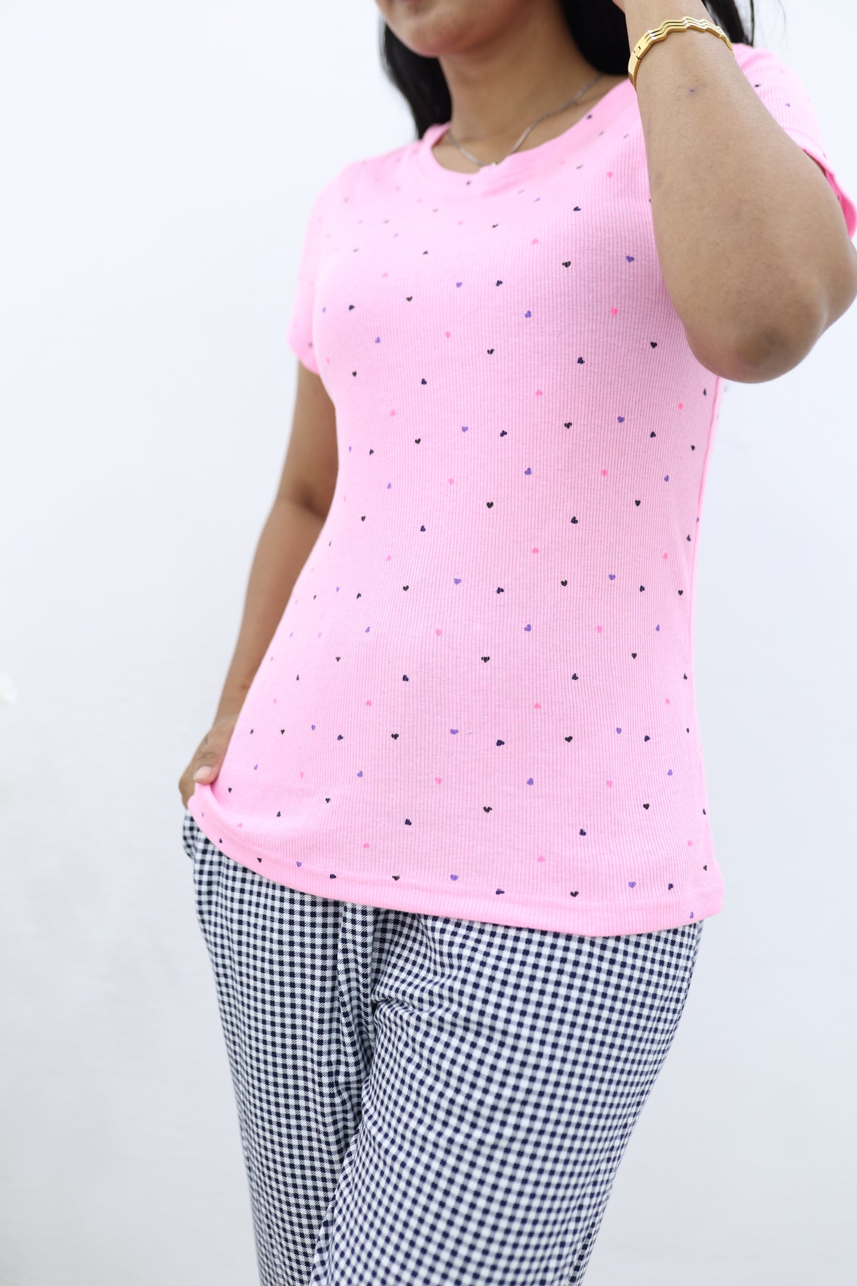 Mangai New Premium Cotton Knitted Pyjama Set Night Suits | Summer Special Arrivals Top & Bottom Set | Soft & Smooth Nightwear a Trendy Women's (PYJAMA SET)