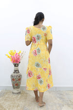 Rayon Colourful Foil Printing Gathering Frock Model Nighties | Side Pocket and Gathering Front Rope | Fancy Puff Sleeve & Maxi Frock Nightwear for Stylish Women's (FGF)