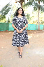 New Mangai Cotton Feeding MAXI Soft & Smooth Cotton | Invisible Vertical Feeding Zipper | Side Pockets | Back Adjustable Tie Rope |Casual & Maternity Wear (JFM)