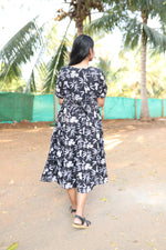 New Mangai Cotton Feeding MAXI Soft & Smooth Cotton | Invisible Vertical Feeding Zipper | Side Pockets | Back Adjustable Tie Rope |Casual & Maternity Wear (JFM)