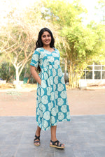 New Mangai Cotton Feeding MAXI Soft & Smooth Cotton | Invisible Vertical Feeding Zipper | Side Pockets | Back Adjustable Tie Rope |Casual & Maternity Wear (JFM)