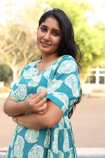 New Mangai Cotton Feeding MAXI Soft & Smooth Cotton | Invisible Vertical Feeding Zipper | Side Pockets | Back Adjustable Tie Rope |Casual & Maternity Wear (JFM)