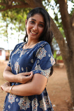 New Mangai Cotton Feeding MAXI Soft & Smooth Cotton | Invisible Vertical Feeding Zipper | Side Pockets | Back Adjustable Tie Rope |Casual & Maternity Wear (JFM)