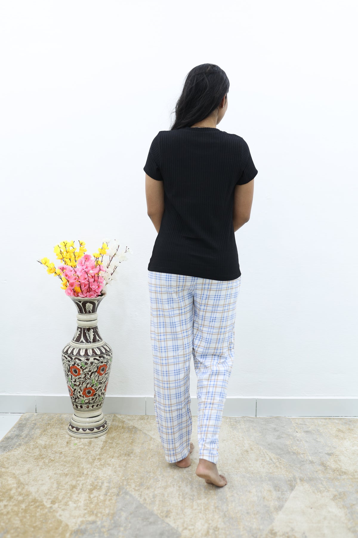 Mangai New Premium Cotton Knitted Pyjama Set Night Suits | Summer Special Arrivals Top & Bottom Set | Soft & Smooth Nightwear a Trendy Women's (PYJAMA SET)