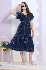 Imported Rayon MAXI FROCK Model Nighties | Fancy Petal Sleeve | Fancy Neck & Side Pocket | Pleated Frock MAXI Style | Trendy Collection's for Stylish Women & Teenage Girl (IRM)