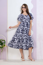 Imported Rayon MAXI FROCK Model Nighties | Fancy Petal Sleeve | Fancy Neck & Side Pocket | Pleated Frock MAXI Style | Trendy Collection's for Stylish Women & Teenage Girl (IRM)