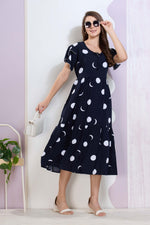 Imported Rayon MAXI FROCK Model Nighties | Fancy Petal Sleeve | Fancy Neck & Side Pocket | Pleated Frock MAXI Style | Trendy Collection's for Stylish Women & Teenage Girl (IRM)