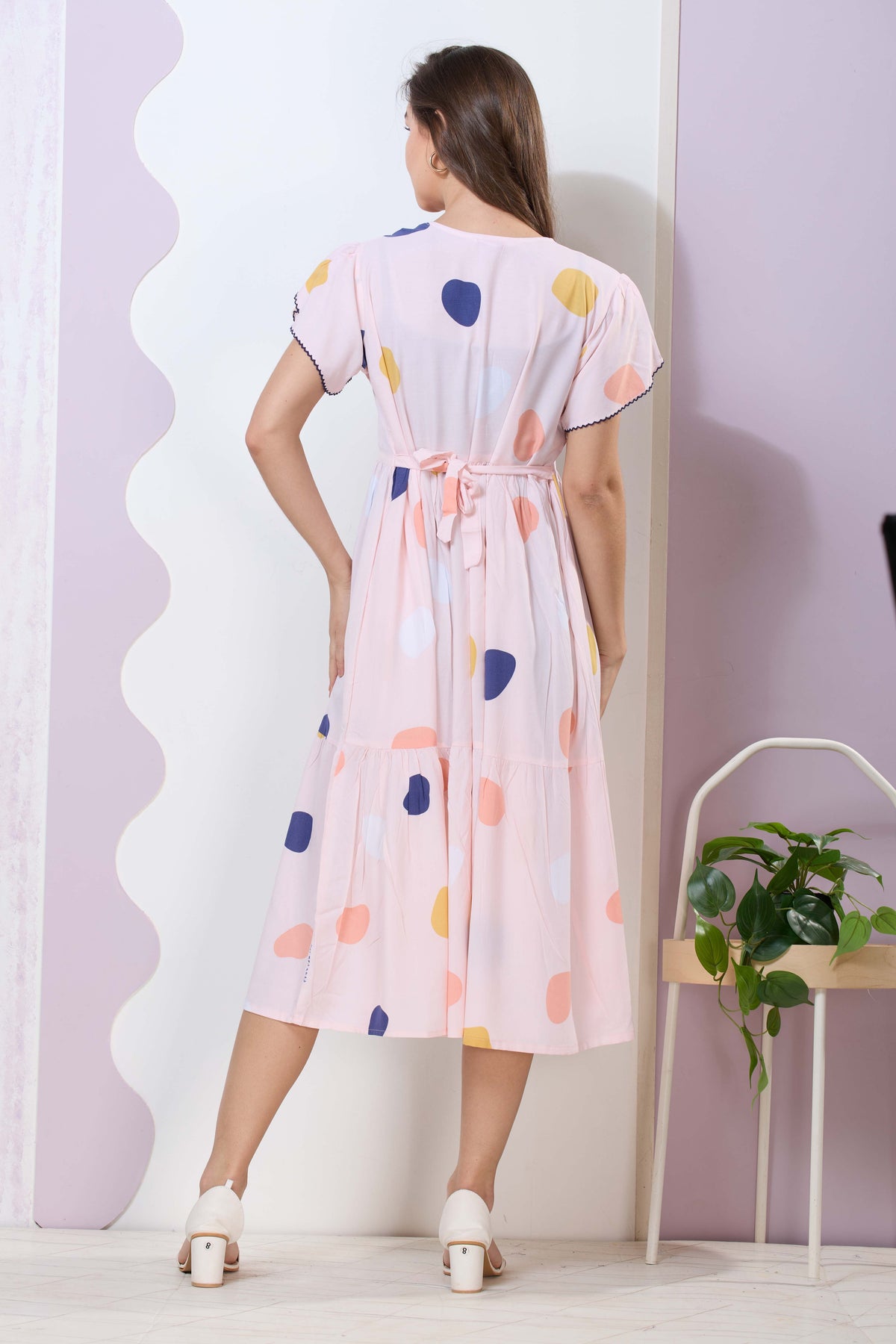 Imported Rayon MAXI FROCK Model Nighties | Fancy Petal Sleeve | Fancy Neck & Side Pocket | Pleated Frock MAXI Style | Trendy Collection's for Stylish Women & Teenage Girl (IRM)