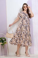 Imported Rayon MAXI FROCK Model Nighties | Fancy Petal Sleeve | Fancy Neck & Side Pocket | Pleated Frock MAXI Style | Trendy Collection's for Stylish Women & Teenage Girl (IRM)