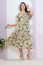 Imported Rayon MAXI FROCK Model Nighties | Fancy Petal Sleeve | Fancy Neck & Side Pocket | Pleated Frock MAXI Style | Trendy Collection's for Stylish Women & Teenage Girl (IRM)