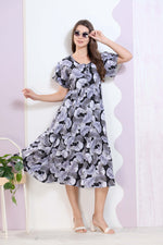 Imported Rayon MAXI FROCK Model Nighties | Fancy Petal Sleeve | Fancy Neck & Side Pocket | Pleated Frock MAXI Style | Trendy Collection's for Stylish Women & Teenage Girl (IRM)