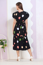 Imported Rayon MAXI FROCK Model Nighties | Fancy Petal Sleeve | Fancy Neck & Side Pocket | Pleated Frock MAXI Style | Trendy Collection's for Stylish Women & Teenage Girl (IRM)