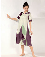 MANGAI Premium Rayon Collar MAXI Nighty for Women | Long Sleeve Stylish Nightwear for Women and Teenager | Perfect Stylish Nightwear (CM)