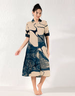 MANGAI Premium Rayon Collar MAXI Nighty for Women | Long Sleeve Stylish Nightwear for Women and Teenager | Perfect Stylish Nightwear (CM)