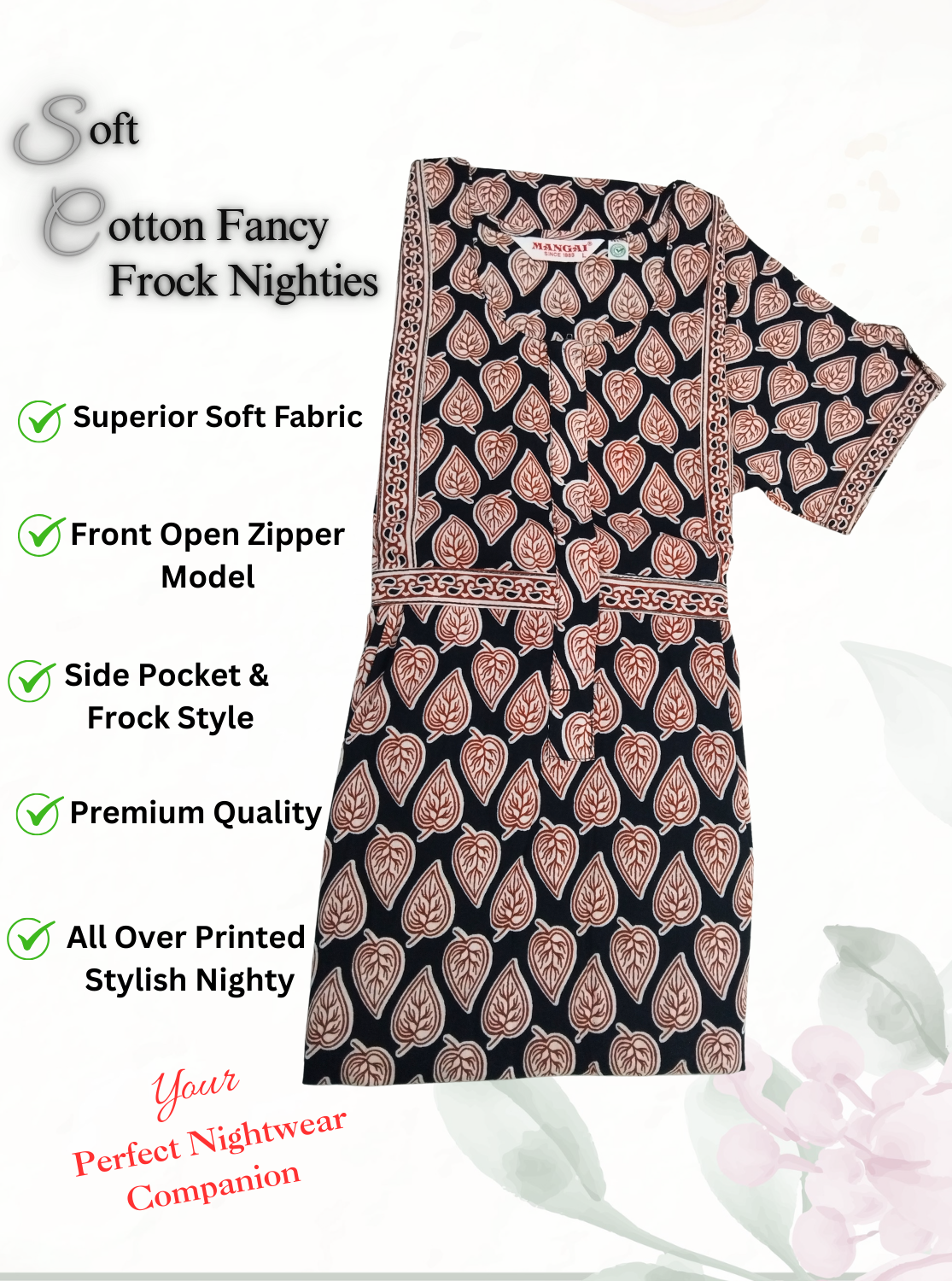 Cotton FROCK Model Casual Wear Nighties | Stylish Pleated Frock Style | Multipurpose Nighties | Pregnancy Wear | Pleated Model | Stylish Nighties for Stylish Women (PWC)