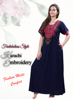 Premium Embroidery Nighties Online