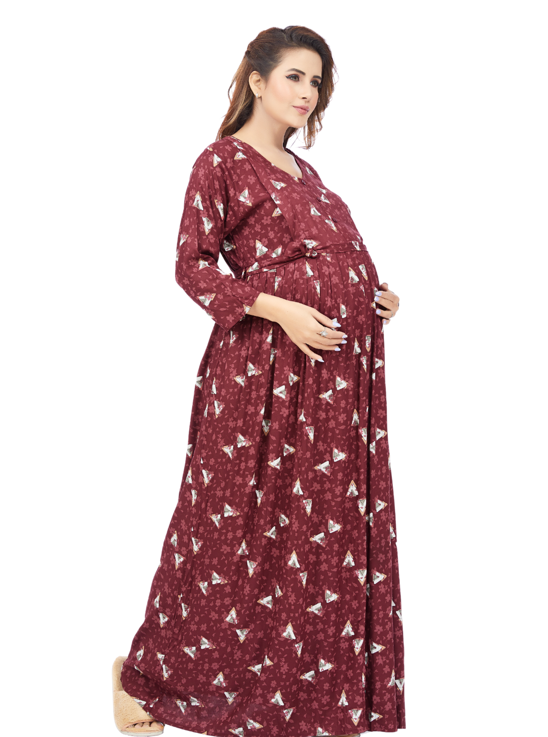 New Arrivals ONLY MINE 4-IN-ONE Mom's Wear - Soft & Smooth Rayon | Maternity | Feeding | Maxi | Long Frock | Casual Wear