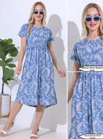 Rayon MAXI FROCK Model Nighties | Regular Sleeve's | Round Neck & Side Pocket | Pleated Frock MAXI Style | Trendy Collection's for Stylish Women's & Teenage Girl's (FRK-H)