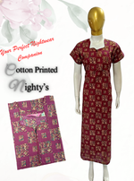 Regular Fit Cotton Printed Nighties