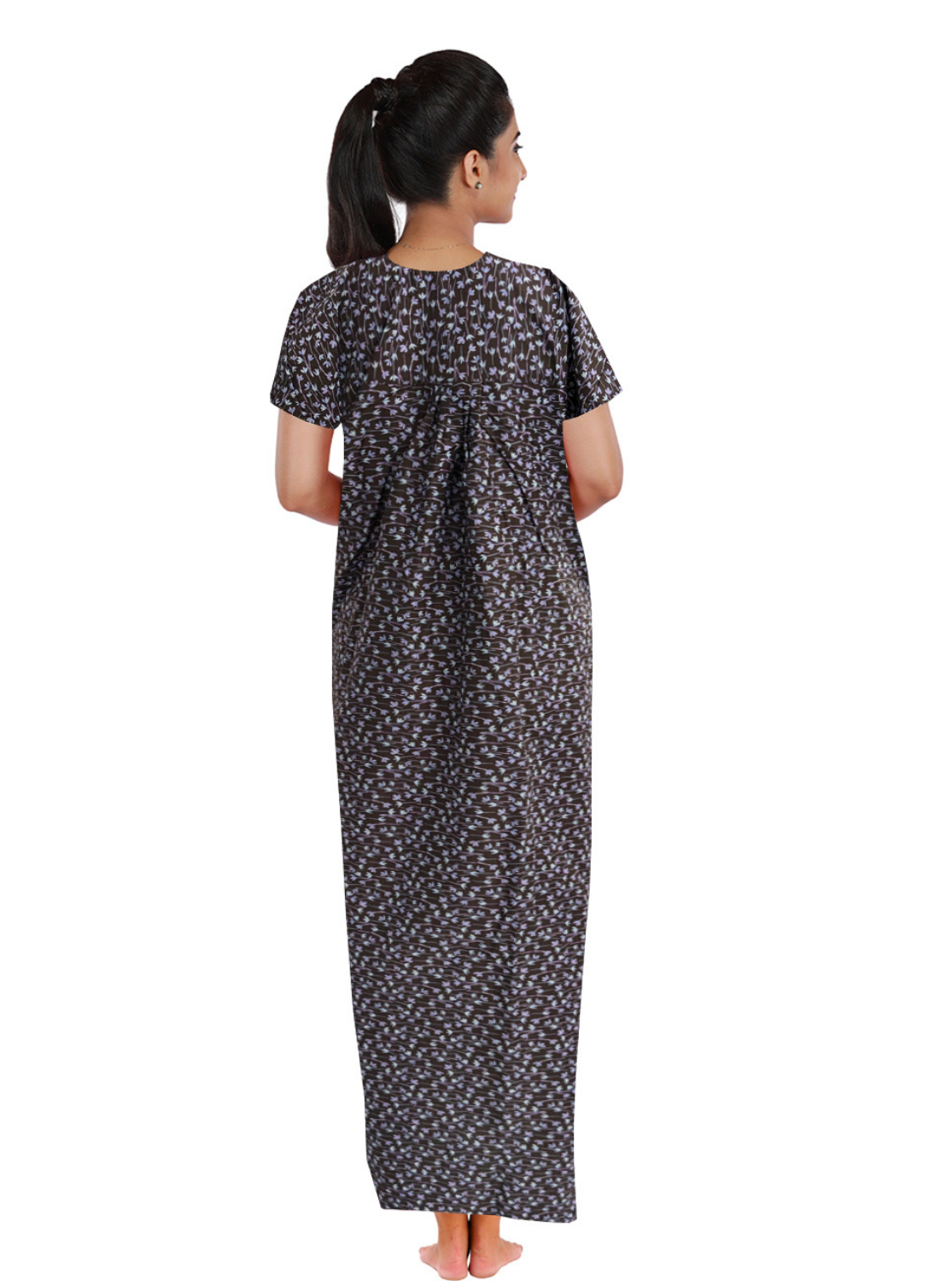 MANGAI Cotton PLEATED Model 3XL Size Nighties - Fancy Neck | With Side Pocket |Shrinkage Free Nighties | Trendy Collection's for Trendy Women's