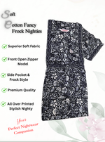 Cotton FROCK Model Casual Wear Nighties | Stylish Pleated Frock Style | Multipurpose Nighties | Pregnancy Wear | Pleated Model | Stylish Nighties for Stylish Women (PWC)