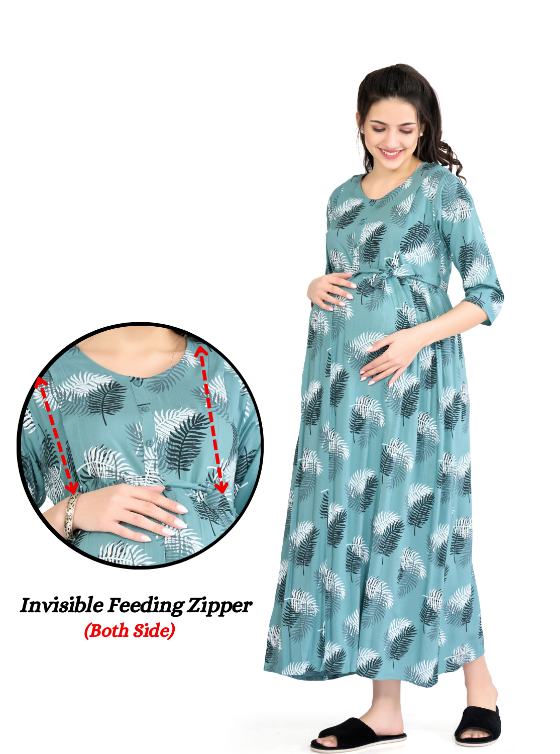 NewONLY MINE Premium MAXI Mom's Wear - Soft & Smooth Rayon | Maternity | Feeding | Maxi Model | Casual Wear for Pregnancy Women's