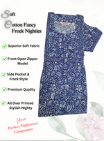 Cotton FROCK Model Casual Wear Nighties | Stylish Pleated Frock Style | Multipurpose Nighties | Pregnancy Wear | Pleated Model | Stylish Nighties for Stylish Women (PWC)