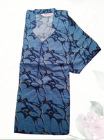 MANGAI Regular Cotton Printed Nighty for Women | Collar Neck Front Zipper Full Length Nighty with Side Pocket | Half Sleeve Comfort Fit House Wear (ATR)