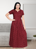 New Arrivals Alpine KURTI Style Nighties| Beautiful Stylish KURTI Model | Half Sleeve | Without Zipper | Stylish Thread Tied Front Closed Type | Fresh Collection's for Stylish Women's MKA (H/S)