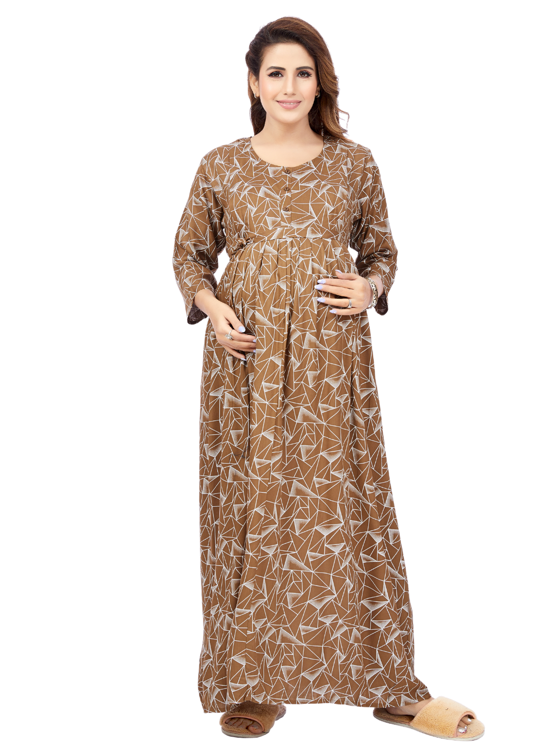 ONLY MINE New 4-IN-ONE Mom's Wear - Soft & Smooth Rayon | Maternity | Feeding | Maxi | Long Frock | Casual Wear