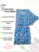 Cotton FROCK Model Casual Wear Nighties | Stylish Pleated Frock Style | Multipurpose Nighties | Pregnancy Wear | Pleated Model | Stylish Nighties for Stylish Women (PWC)