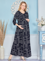 New ArrivalsONLY MINE Premium 4-IN-ONE Mom's Wear - Soft & Smooth Rayon | Maternity | Feeding | Long Frock | Casual Wear for Pregnancy Women's (4-IN-ONE-LFRK)