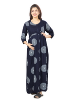 New ArrivalsONLY MINE Premium 4-IN-ONE Mom's Wear - Soft & Smooth Rayon | Maternity | Feeding | Long Frock | Casual Wear for Pregnancy Women's (4-IN-ONE-LFRK)