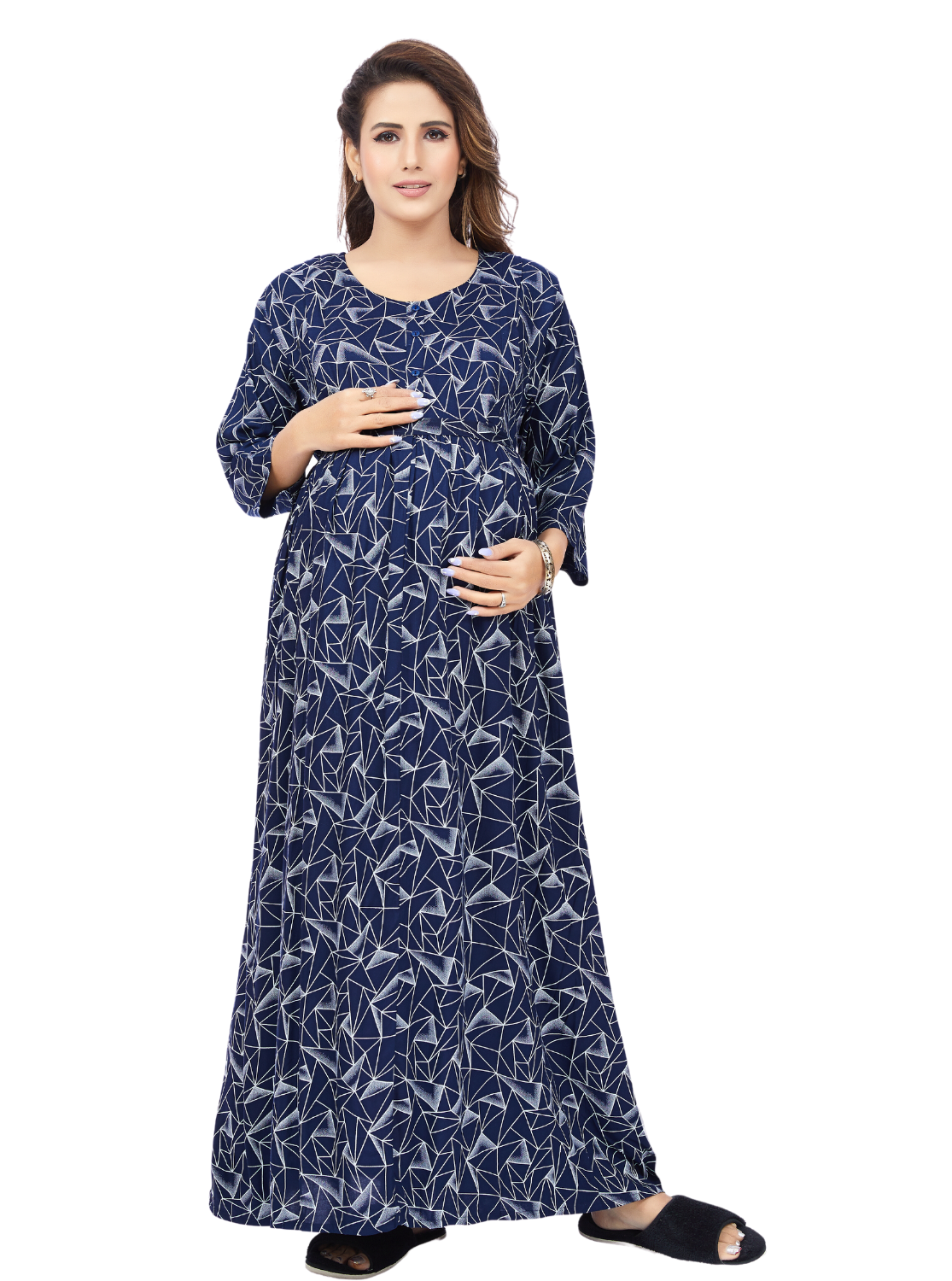 ONLY MINE New 4-IN-ONE Mom's Wear - Soft & Smooth Rayon | Maternity | Feeding | Maxi | Long Frock | Casual Wear