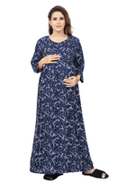 New ArrivalsONLY MINE Premium 4-IN-ONE Mom's Wear - Soft & Smooth Rayon | Maternity | Feeding | Long Frock | Casual Wear for Pregnancy Women's (4-IN-ONE-LFRK)