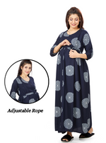 New ArrivalsONLY MINE Premium 4-IN-ONE Mom's Wear - Soft & Smooth Rayon | Maternity | Feeding | Long Frock | Casual Wear for Pregnancy Women's (4-IN-ONE-LFRK)