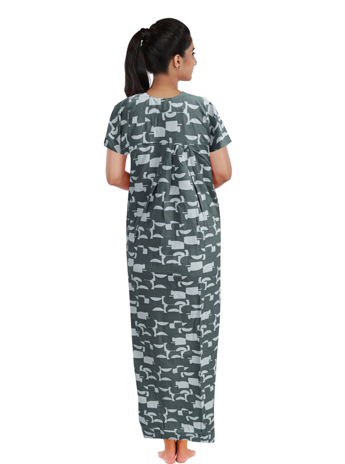 New MANGAI RAYON Pleated Model Nighties - All Over Printed Stylish Nightwear for Stylish Women | Beautiful Nighties for Stylish Women's | Shrinkage Free Rayon Nighties