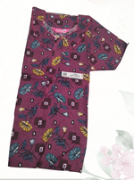 MANGAI Daily Wear Casual Comfort Fit Cotton Printed Nighties | Front Open Zipper Model | Fancy Round Neck with Side Pocket Cotton Nighties (DRN)