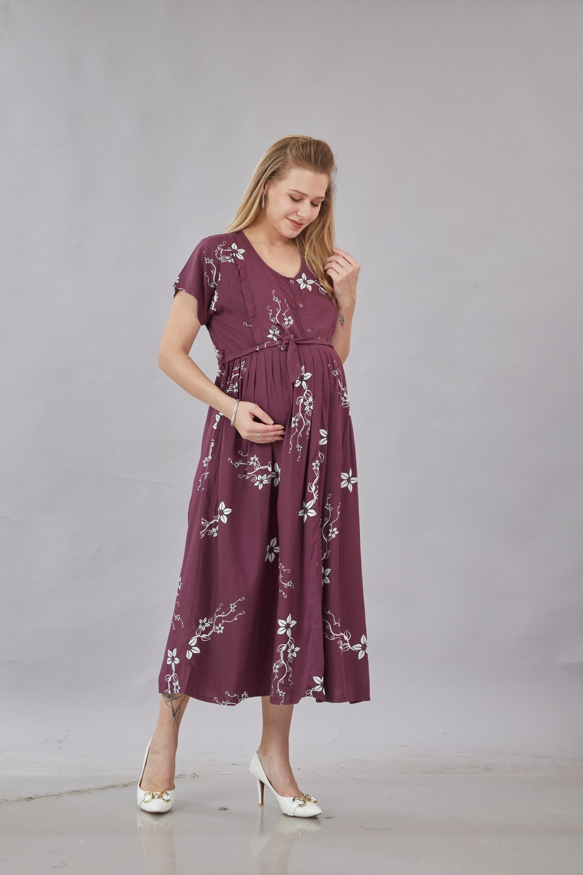 New Arrivals 4-IN-ONE MAXI Mom's Feeding & Casual Wear | Stylish Maxi Style | Invisible Feeding Zipper | Perfect Pre & Post Pregnancy Wear   (MAXI 4-IN-ONE)