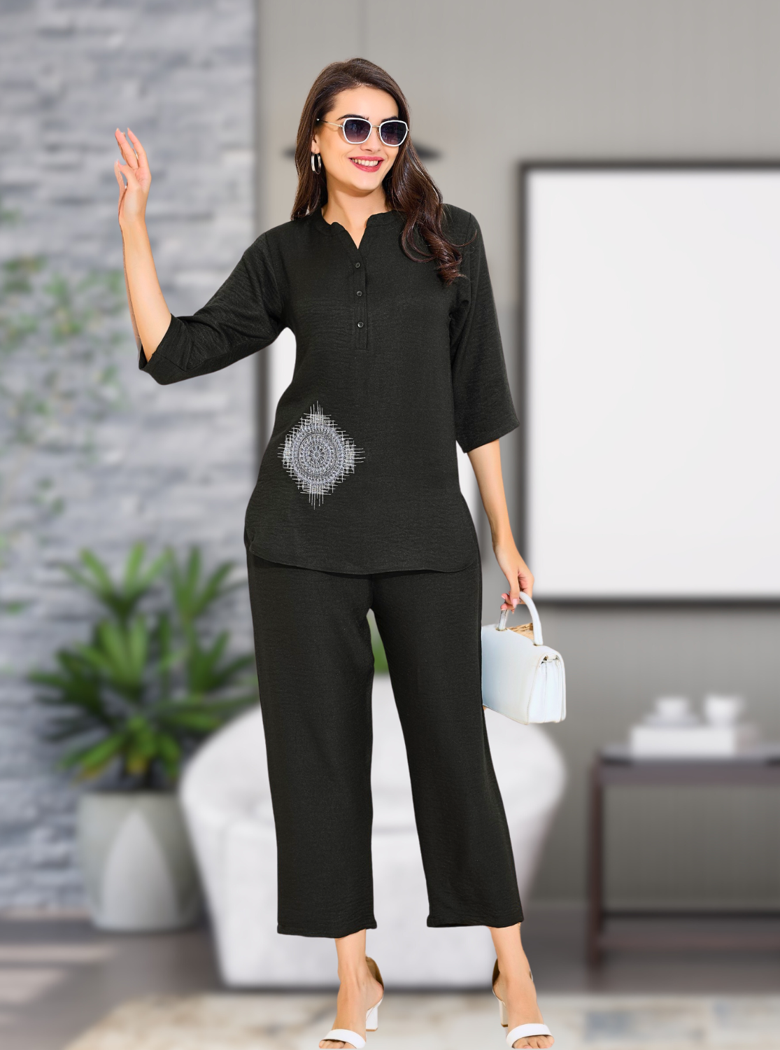 Premium Linen Cord Set Night Suits – Perfect Nightwear for Teenagers & Women (Linen Cord Set )
