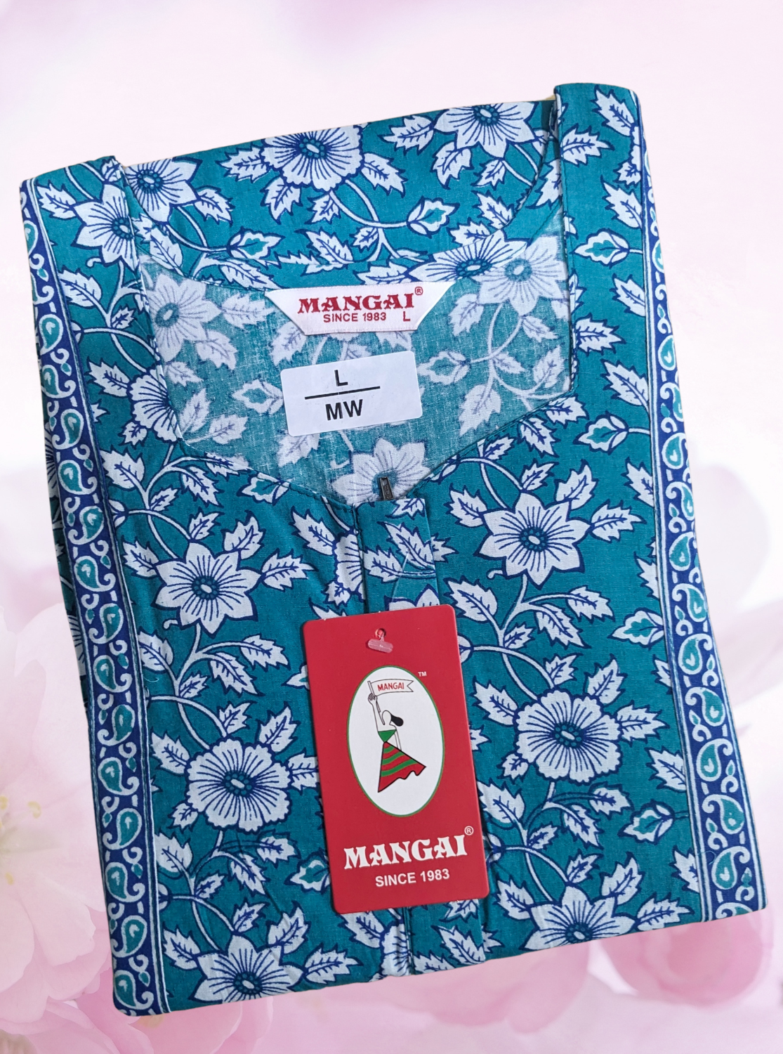 MANGAI New Cotton Printed Maternity Wear for Pregnancy Women's | Soft Cotton | Above Knee Length Covered | Front Open Zipper| Beautiful Printed Maternity Wear