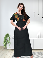 Stylish Embroidery Nightgown | Superior Quality Bizzy - Lizzy Nighty | Plain Pattern with Beautiful Embroidery Work's | Updated Collection's (CPL)