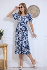 Imported Rayon MAXI FROCK Model Nighties | Fancy Petal Sleeve | Fancy Neck & Side Pocket | Pleated Frock MAXI Style | Trendy Collection's for Stylish Women & Teenage Girl (IRM)
