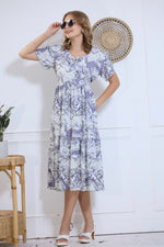 Imported Rayon MAXI FROCK Model Nighties | Fancy Petal Sleeve | Fancy Neck & Side Pocket | Pleated Frock MAXI Style | Trendy Collection's for Stylish Women & Teenage Girl (IRM)