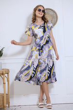 Imported Rayon MAXI FROCK Model Nighties | Fancy Petal Sleeve | Fancy Neck & Side Pocket | Pleated Frock MAXI Style | Trendy Collection's for Stylish Women & Teenage Girl (IRM)