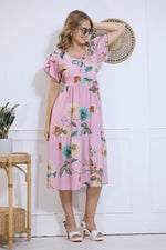 Imported Rayon MAXI FROCK Model Nighties | Fancy Petal Sleeve | Fancy Neck & Side Pocket | Pleated Frock MAXI Style | Trendy Collection's for Stylish Women & Teenage Girl (IRM)