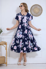 Imported Rayon MAXI FROCK Model Nighties | Fancy Petal Sleeve | Fancy Neck & Side Pocket | Pleated Frock MAXI Style | Trendy Collection's for Stylish Women & Teenage Girl (IRM)