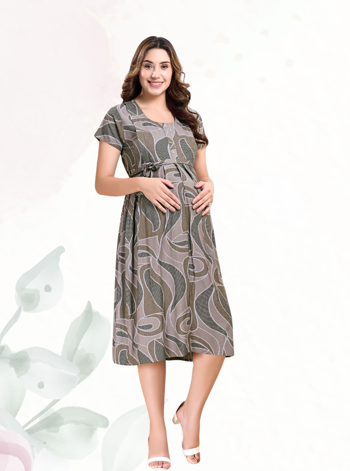 New Arrivals 4-IN-ONE MAXI Mom's Feeding & Casual Wear | Stylish Maxi Style | Invisible Feeding Zipper | Perfect Pre & Post Pregnancy Wear   (MAXI 4-IN-ONE)