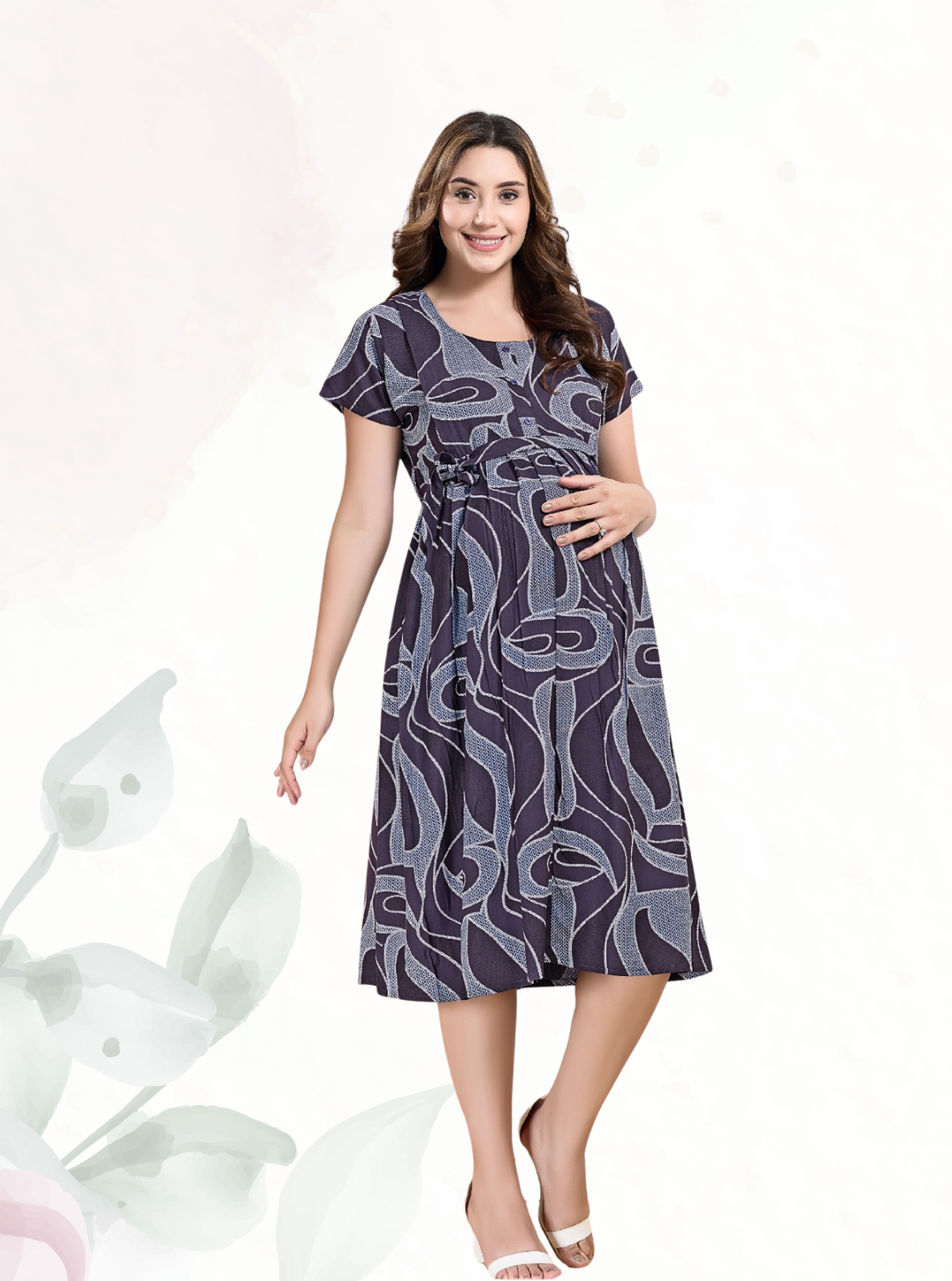 New Arrivals 4-IN-ONE MAXI Mom's Feeding & Casual Wear | Stylish Maxi Style | Invisible Feeding Zipper | Perfect Pre & Post Pregnancy Wear   (MAXI 4-IN-ONE)