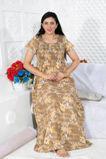 New Smocking Nighty | Stretchable Elastic Type | Beautiful Pleated Model | Side Pocket | Stylish Nighty for Stylish Women's (OM-RAH)